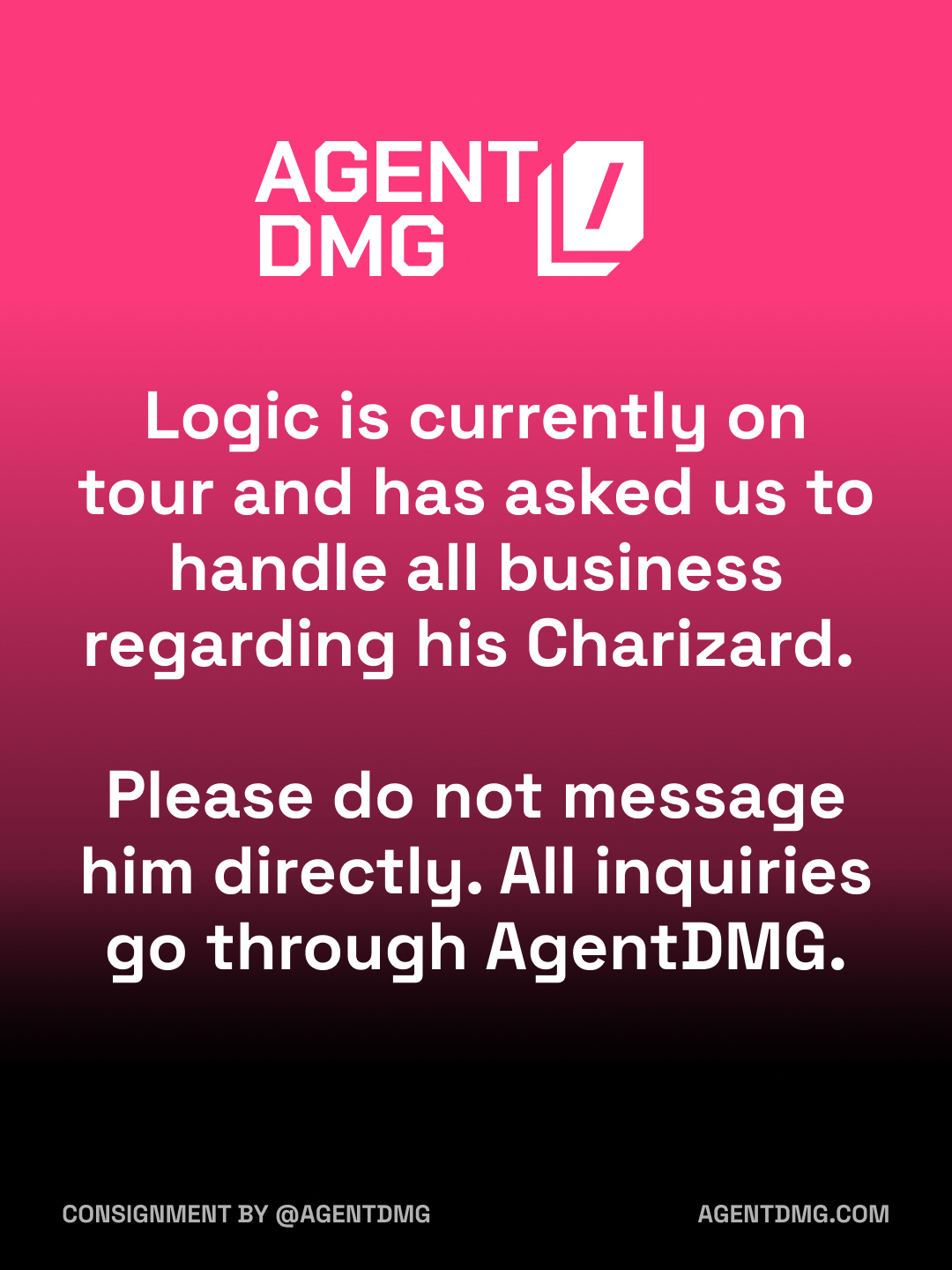 AgentDMG handles all business for Logic's Charizard