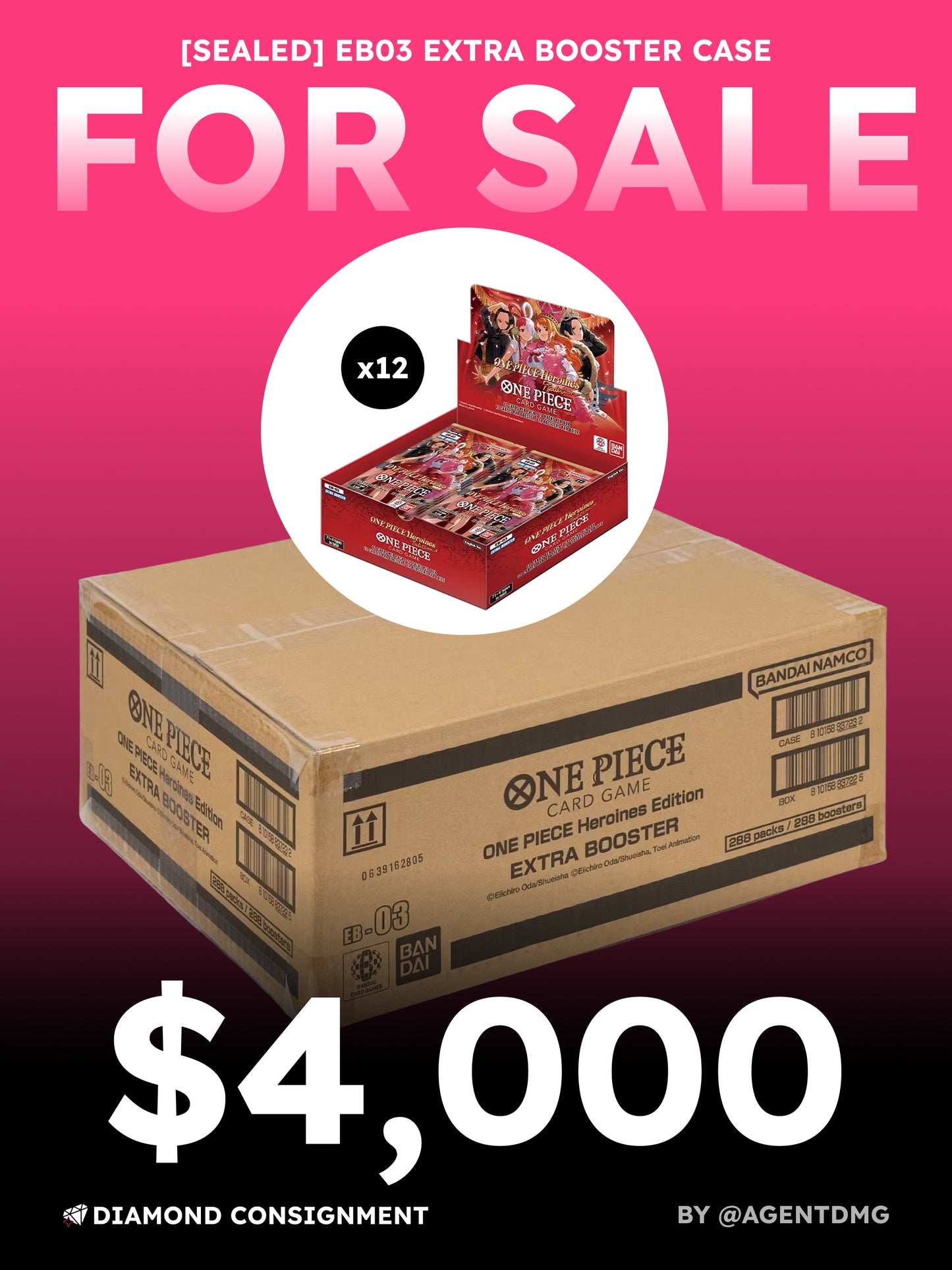 [Sealed] One Piece EB03 Heroines Edition Extra Booster Case - $4,000