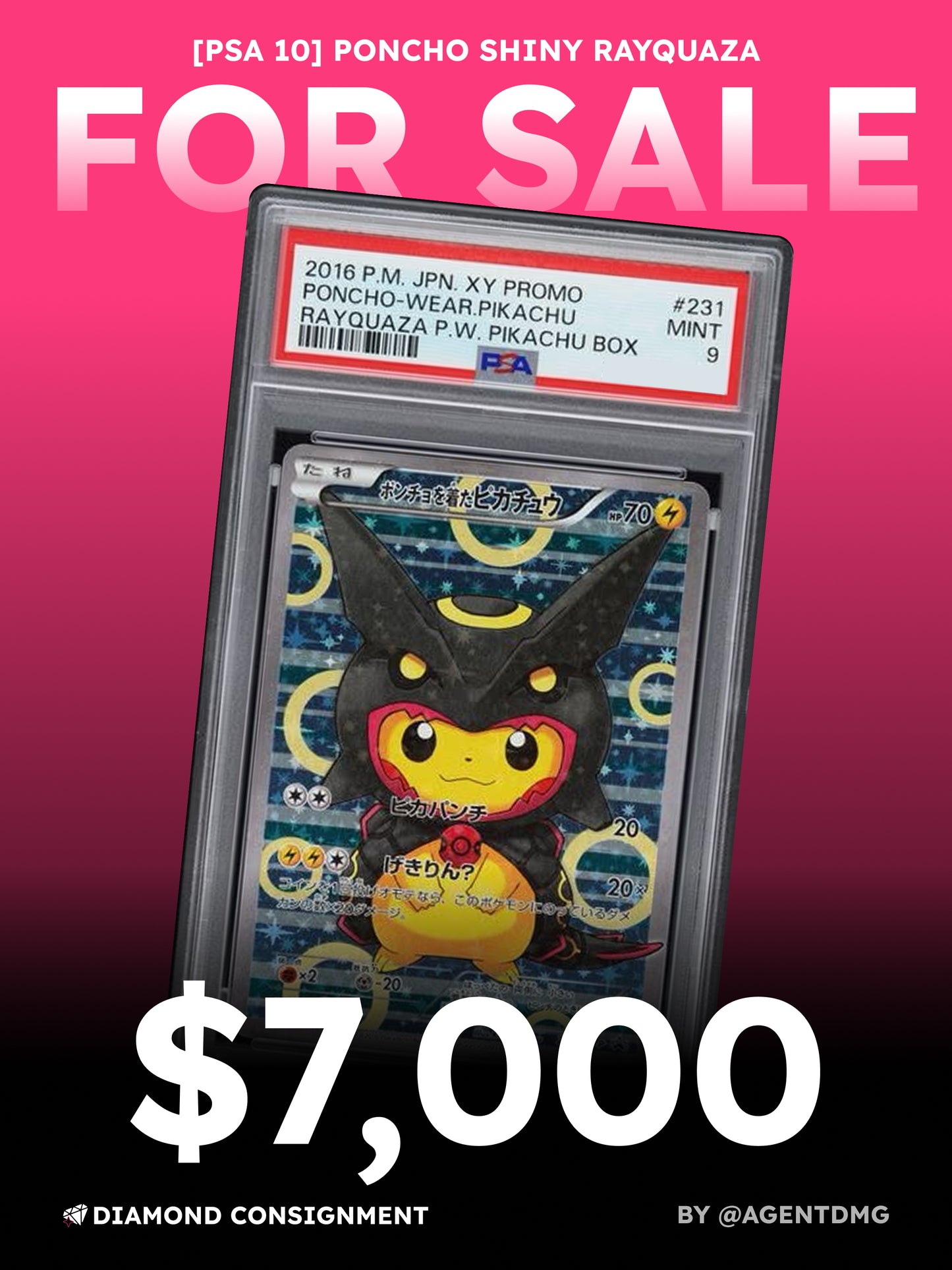 [PSA 10] Poncho Shiny Rayquaza - $7,000