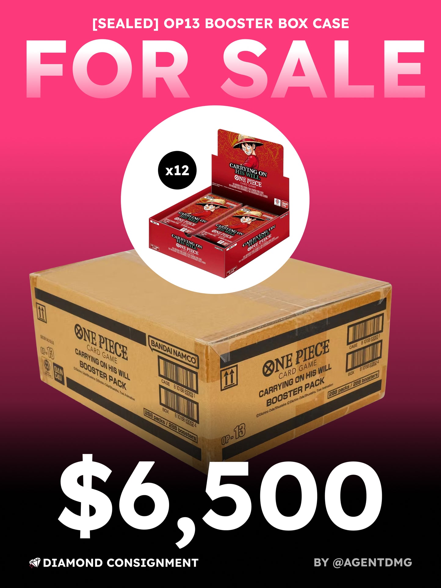 [Sealed] OP13 Carrying On His Will Booster Box Case - $6,500
