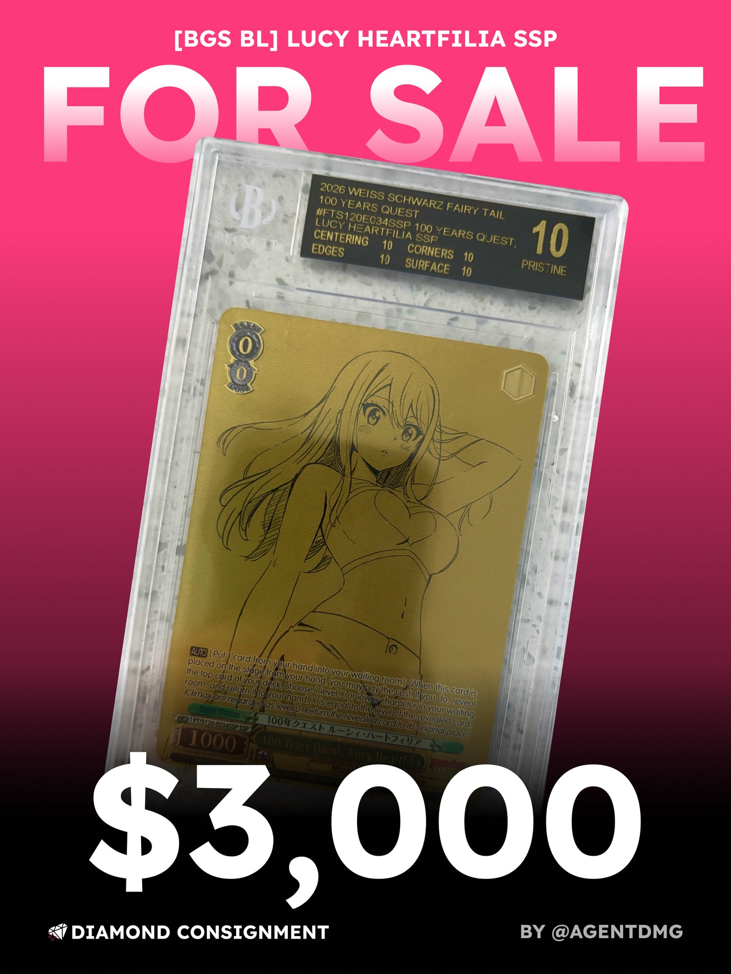 [BGS BL] 100 Years Quest, Lucy Heartfilia SSP - $3,000