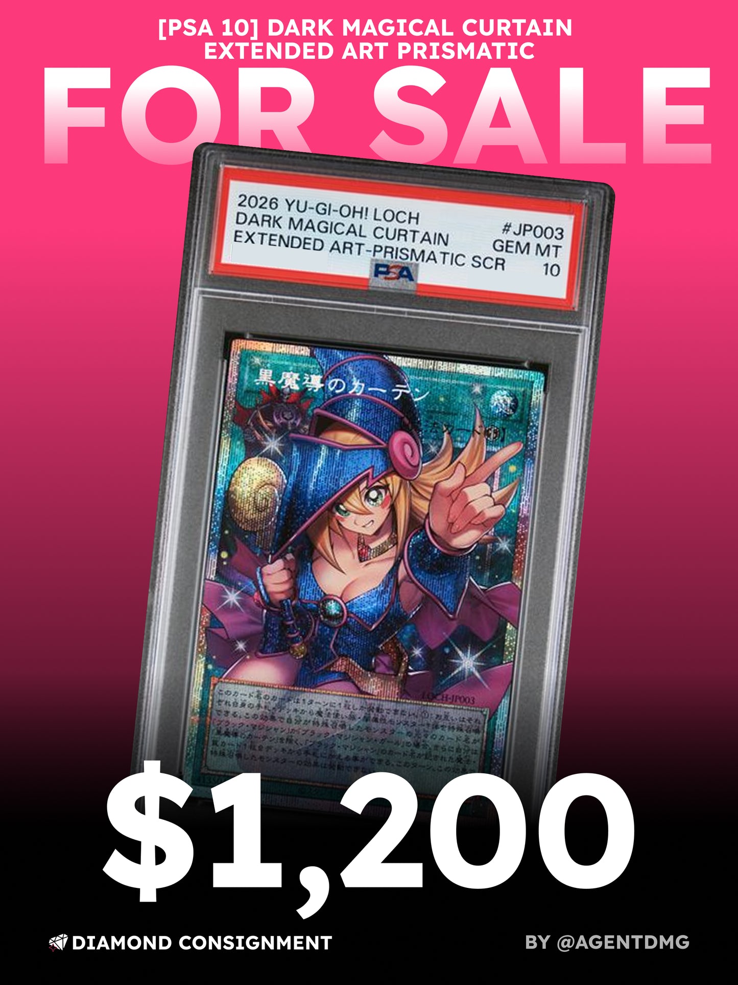 [PSA 10] Dark Magical Curtain Extended Art Prismatic - $1,200