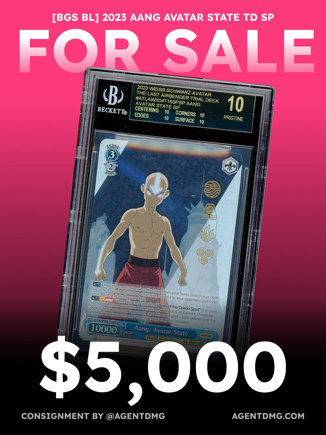 [BGS BL] 2023 Aang Avatar State TD SP - $5,000