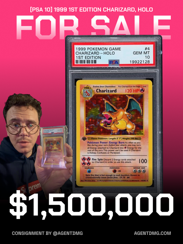 [PSA 10] 1999 1st Edition Charizard, Holo - $1,500,000