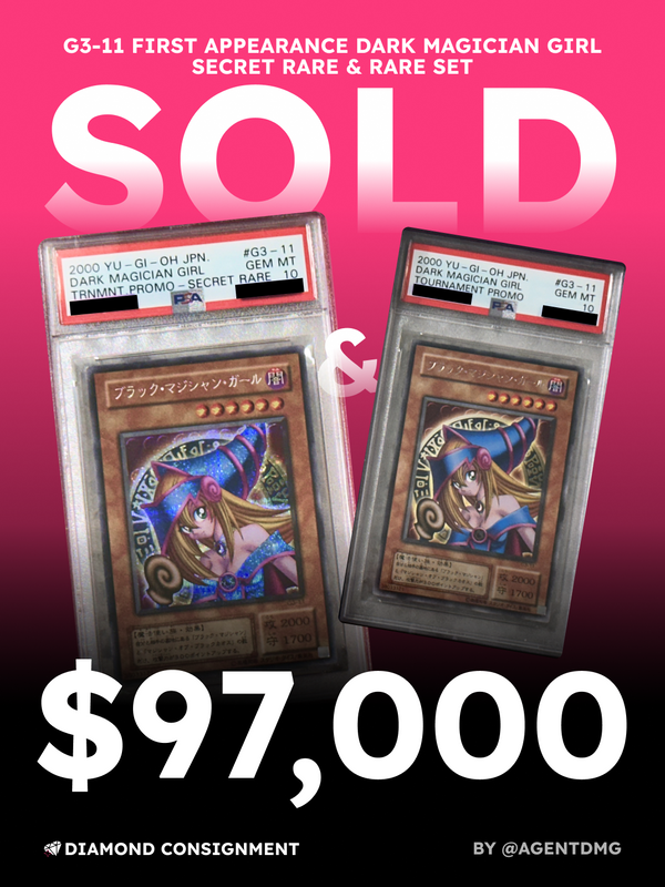 Sold: First Appearance Dark Magician Girl Secret Rare and Rare set, PSA 10, $97,000