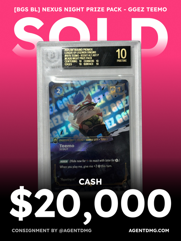 Sold: GGEZ Teemo Nexus Night Prize Pack, BGS Black Label, $20,000